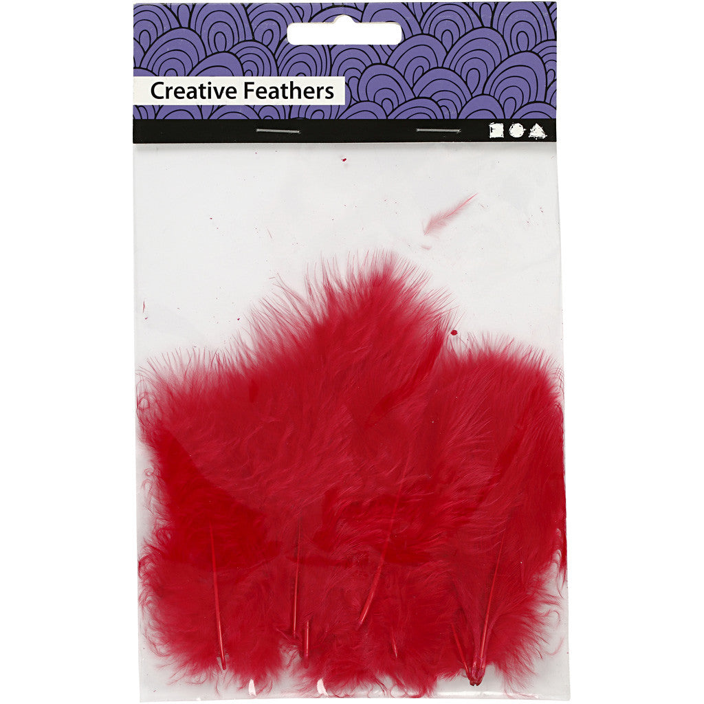 Down, size 5-12 cm, red, 15 pc/ 1 pack [HOB-51696]