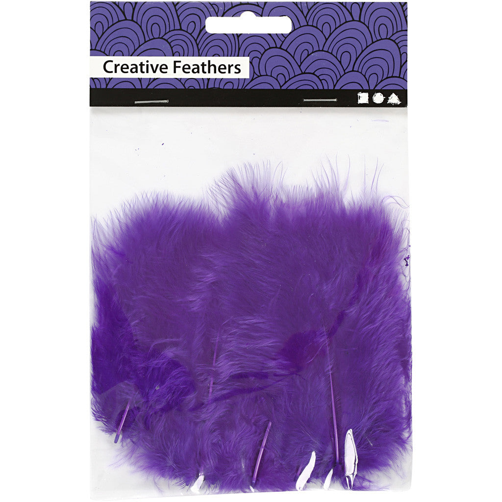 Down, size 5-12 cm, purple, 15 pc/ 1 pack [HOB-51697]