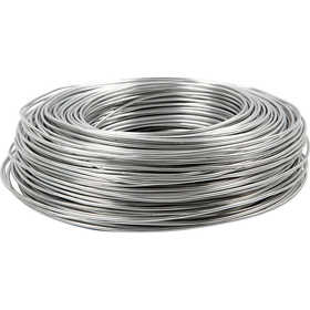Aluminium Wire, round, thickness 2 mm, silver, 100 m/ 1 roll [HOB-51715]