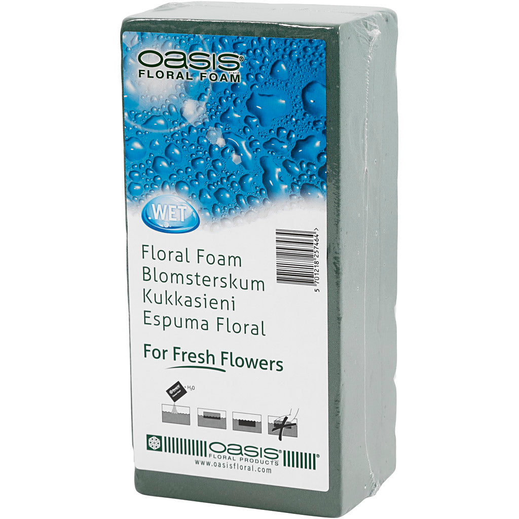 Oasis Floral Foam, size 23x11x8 cm, green, 1 pc [HOB-517640]