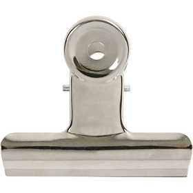 Metal Bulldog Clip, W: 7,5 cm, silver, 6 pc/ 1 pack [HOB-51799]