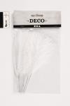 Artificial feathers, L: 15 cm, W: 8 cm, white, 10 pc/ 1 pack [HOB-518050]