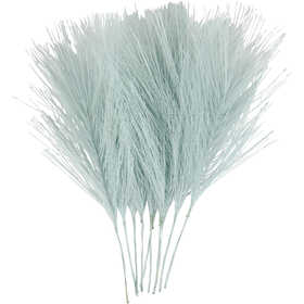 Artificial feathers, L: 15 cm, W: 8 cm, light blue, 10 pc/ 1 pack [HOB-518056]