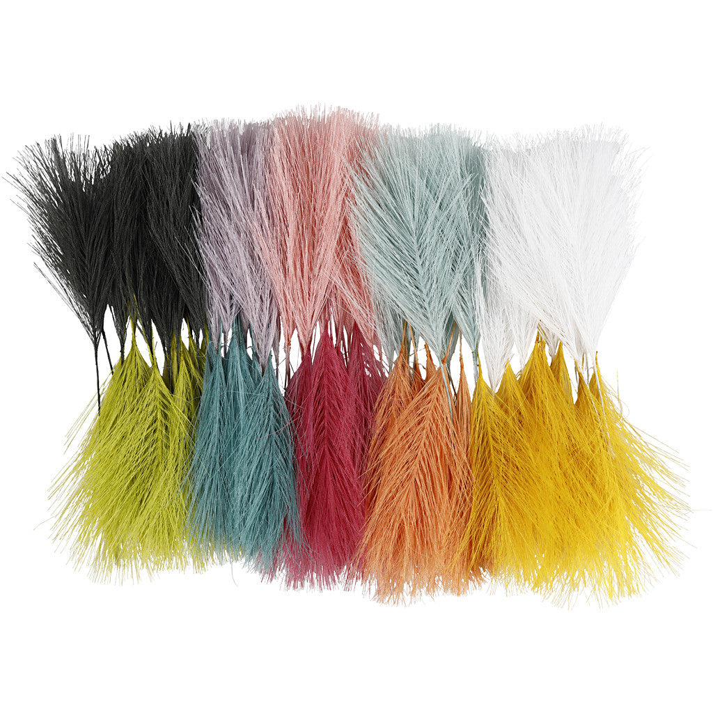 Artificial feathers, L: 15 cm, W: 8 cm, 100 pc/ 1 pack [HOB-518070]