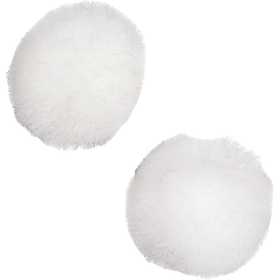 Pompoms, dia. 15 mm, white, 200 pc/ 1 pack [HOB-51856]
