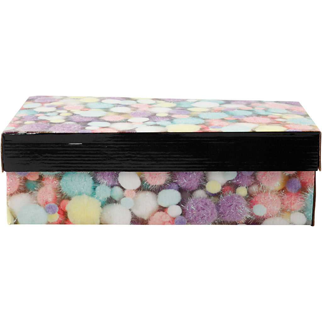 Pompoms, dia. 15-40 mm, glitter, ca. 400 pc, pastel colours, 400 g/ 1 pack [HOB-51895]