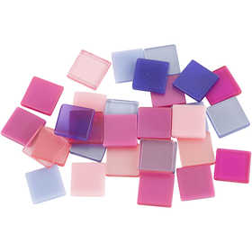 Mini Mosaic, size 10x10 mm, thickness 2 mm, lilac/dark lilac, 25 g/ 1 pack [HOB-51927]
