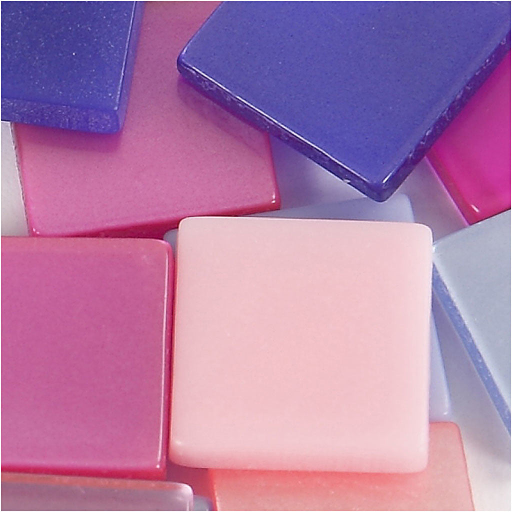 Mini Mosaic, size 10x10 mm, thickness 2 mm, lilac/dark lilac, 25 g/ 1 pack [HOB-51927]