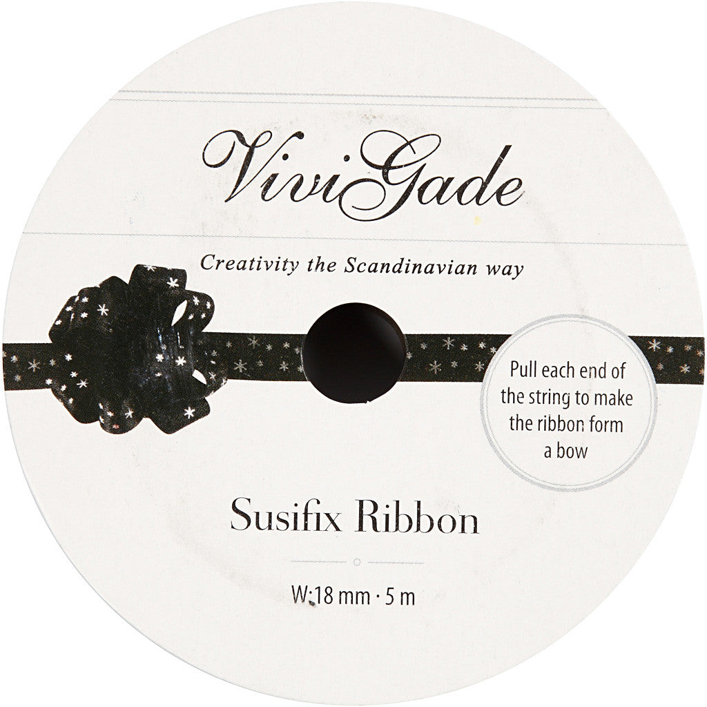 Susifix Ribbon, W: 18 mm, black, 5 m/ 1 roll [HOB-51963]