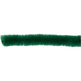 Chenille, L: 30 cm, thickness 9 mm, dark green, 25 pc/ 1 pack [HOB-52098]