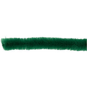 Chenille, L: 30 cm, thickness 15 mm, dark green, 15 pc/ 1 pack [HOB-52104]