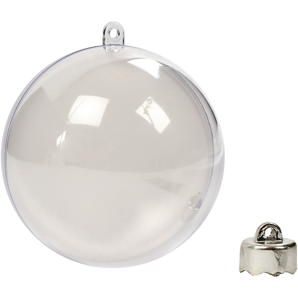 Baubles to Decorate, dia. 8 cm, transparent, 5 pc/ 1 pack [HOB-52141]