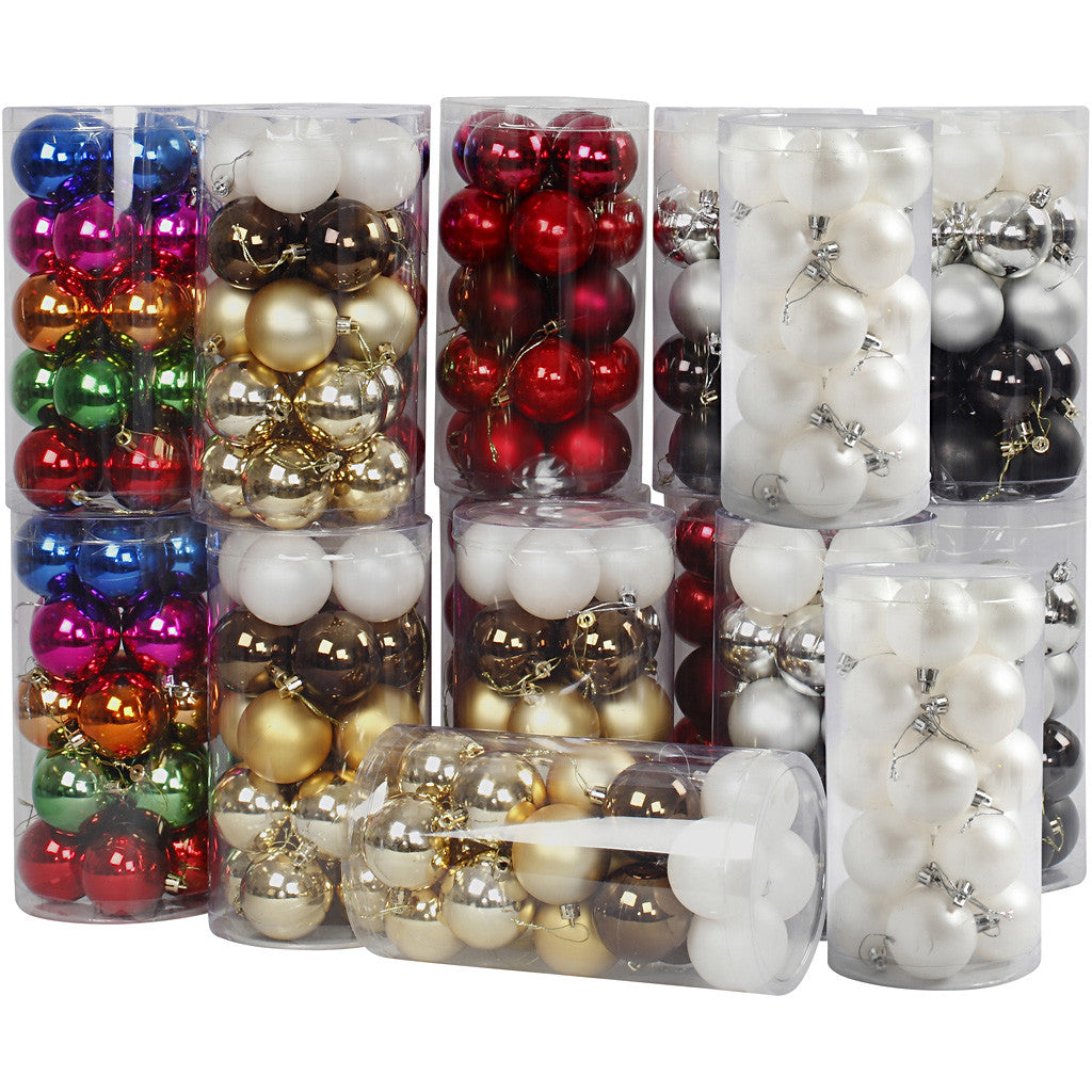 Christmas Ornaments, dia. 6 cm, Content may vary , 24x20 pc/ 1 pack [HOB-52166]