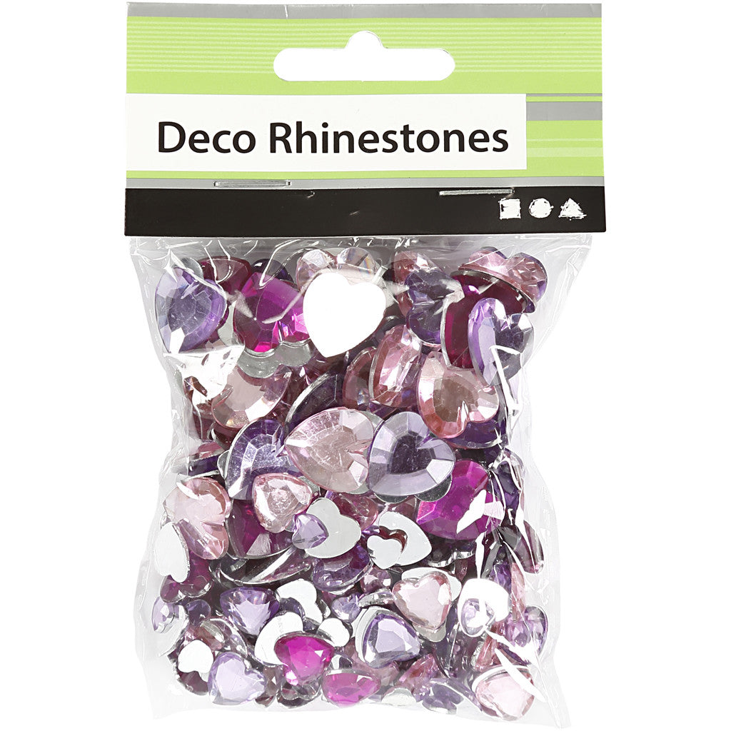 Rhinestones, size 6+10+14 mm, purple, 252 pc/ 1 pack [HOB-52187]