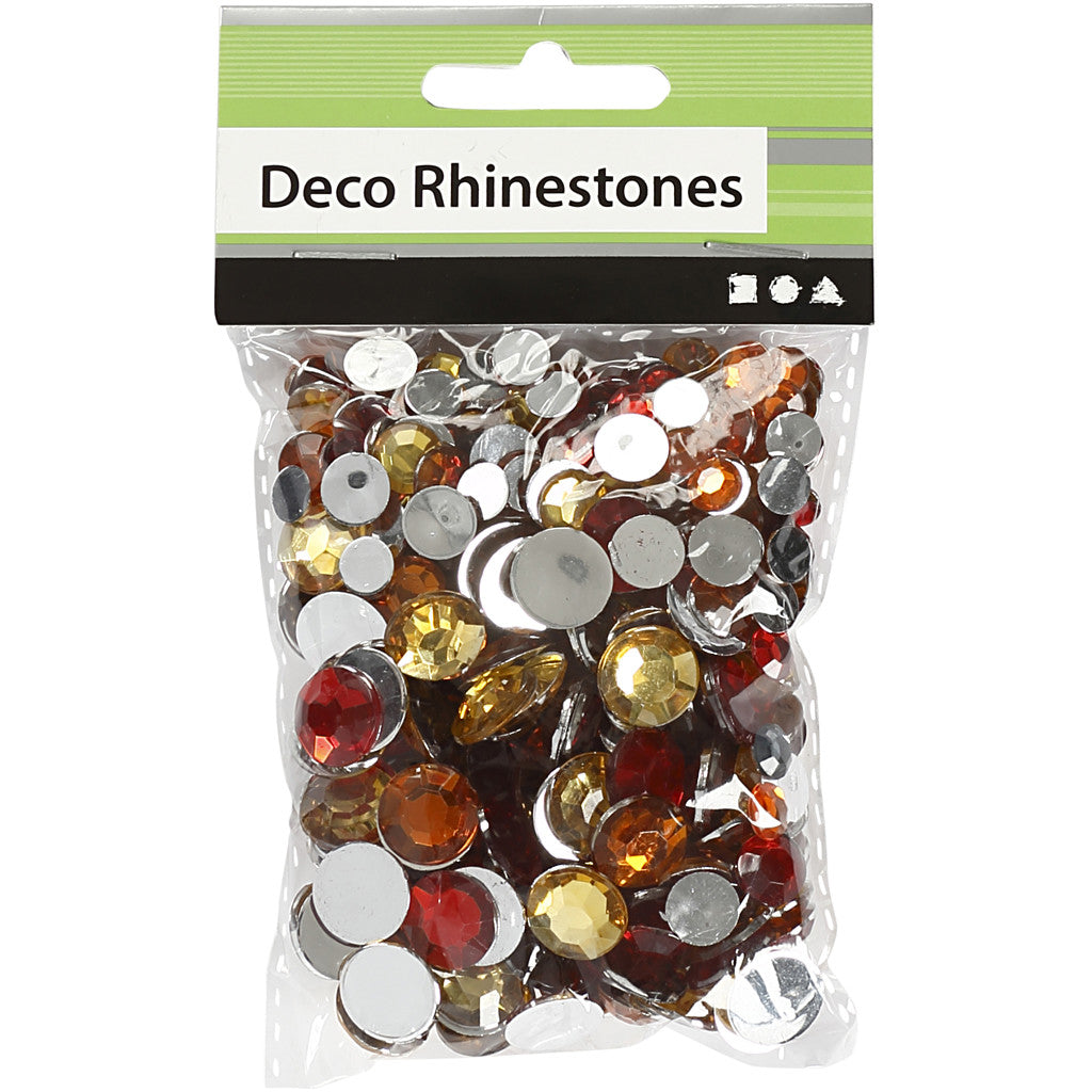 Rhinestones, round, size 6+9+12 mm, red harmony, 360 pc/ 1 pack [HOB-52243]