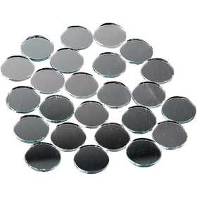Mirror Mosaic Tiles, round, dia. 18 mm, thickness 2 mm, 400 pc/ 1 pack [HOB-52295]