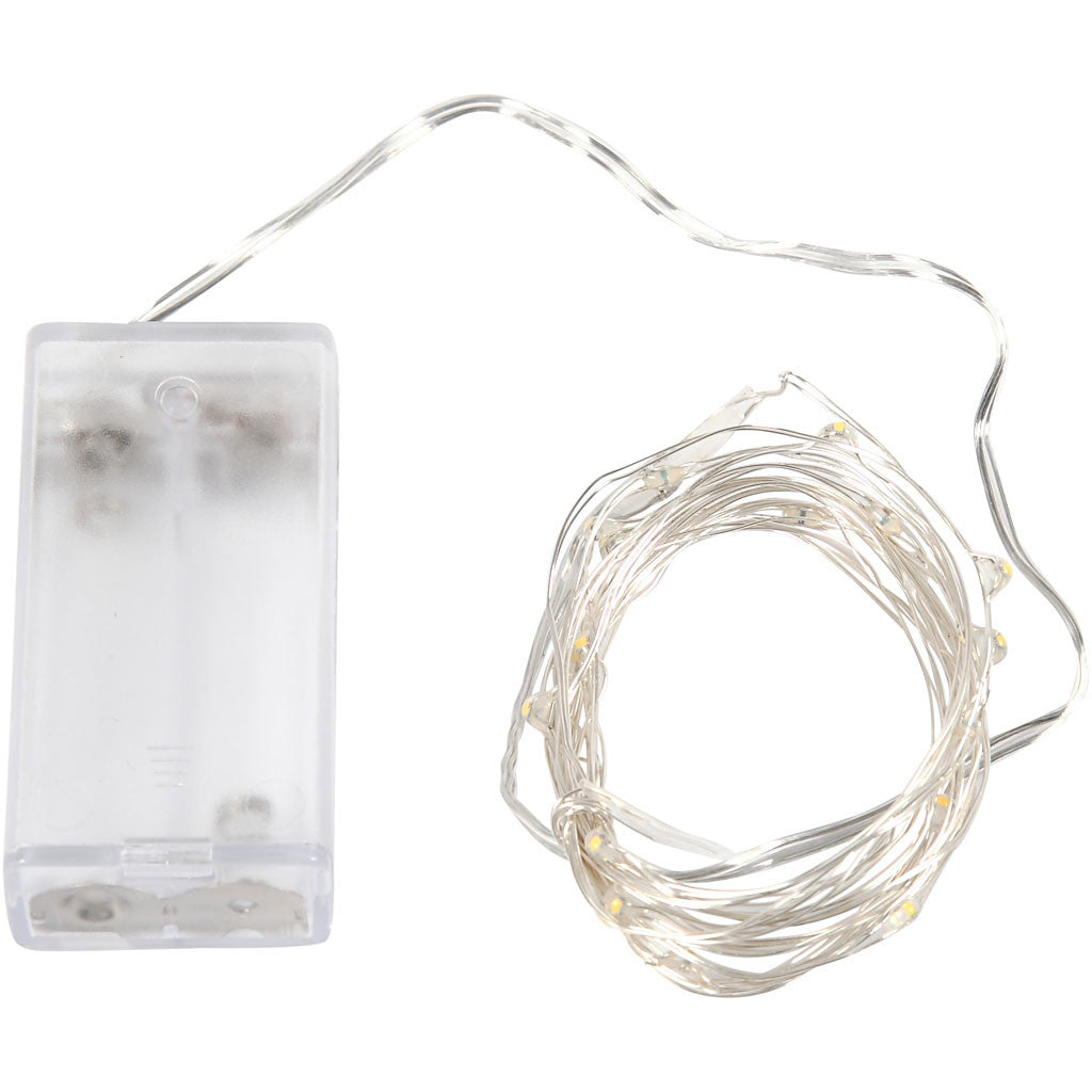 LED String of Lights, L: 3,15 M, silver, 1 pc [HOB-52329]