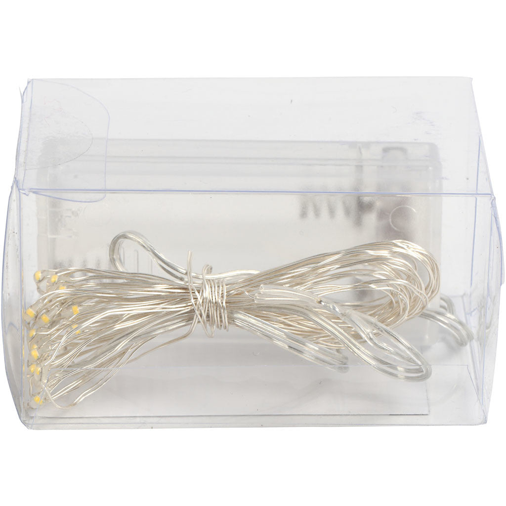 LED String of Lights, L: 3,15 M, silver, 1 pc [HOB-52329]