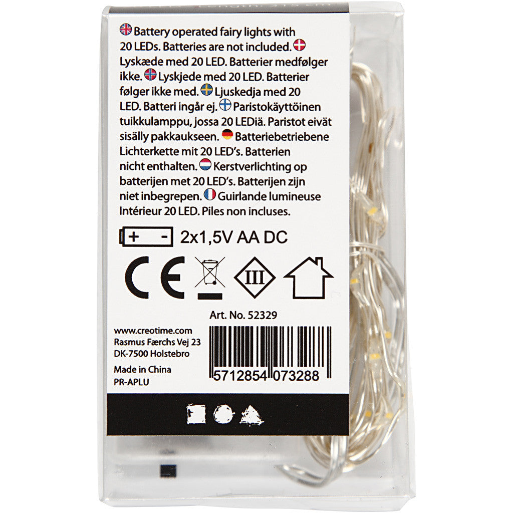 LED String of Lights, L: 3,15 M, silver, 1 pc [HOB-52329]