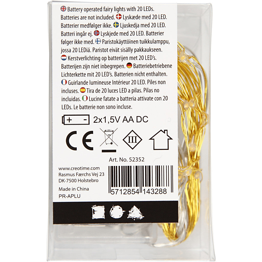 LED String of Lights, L: 3,15 M, gold, 1 pc [HOB-52352]