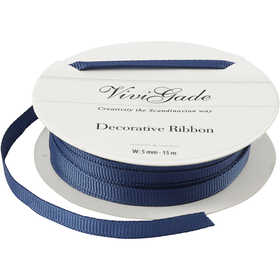 Decoration Ribbon, W: 6 mm, blue, 15 m/ 1 roll [HOB-52478]