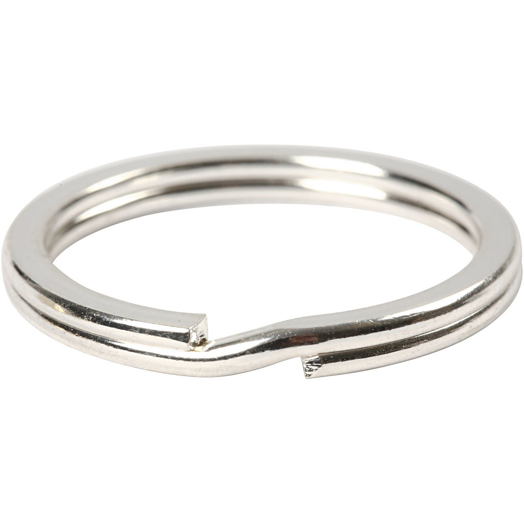 Key Chain, dia. 28 mm, silver-plated, 50 pc/ 1 pack [HOB-52604]