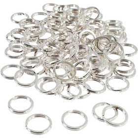 Split Ring, dia. 15 mm, silver-plated, 100 pc/ 1 pack [HOB-52605]