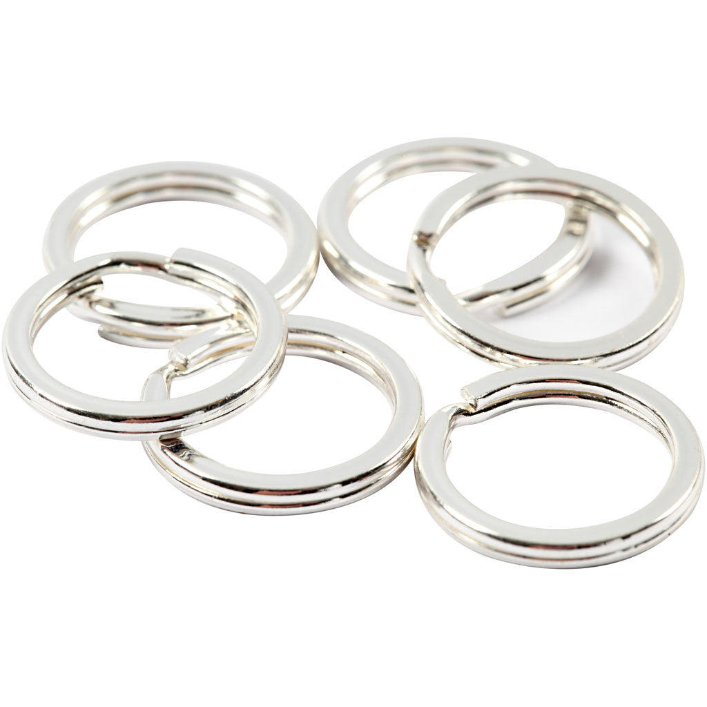 Split Ring, dia. 15 mm, silver-plated, 15 pc/ 1 pack [HOB-52609]