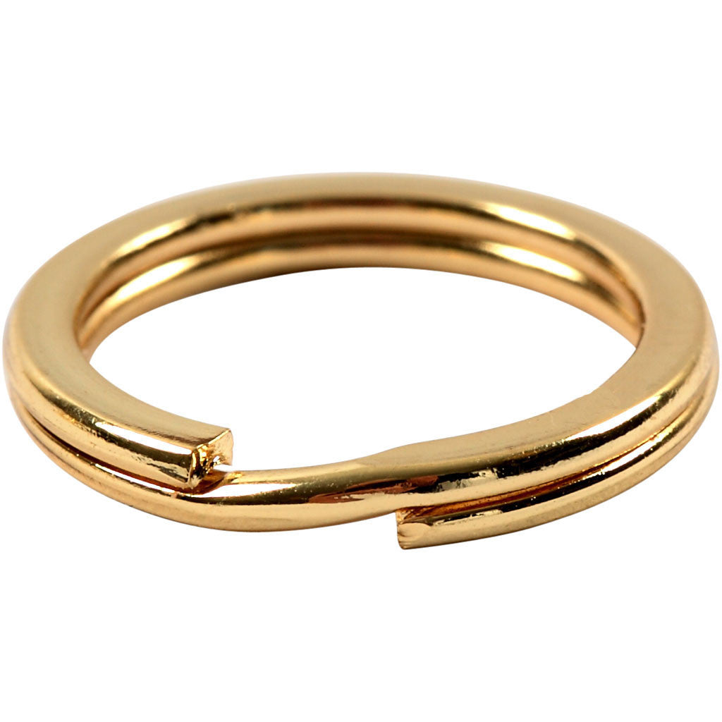 Split Ring, dia. 15 mm, gold-plated, 15 pc/ 1 pack [HOB-52610]