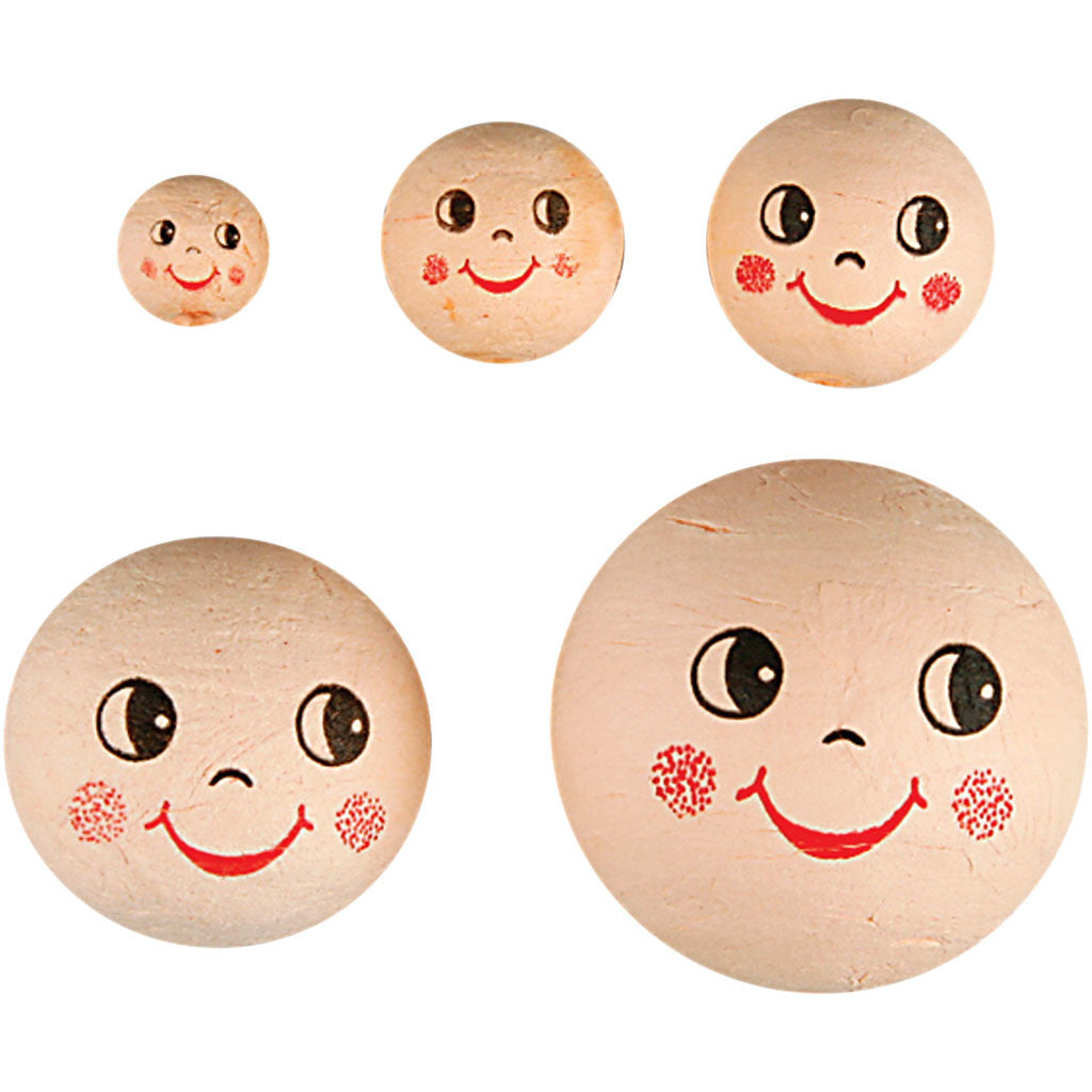 Heads, dia. 12+18+22+30+40 mm, light beige, 100 pc/ 1 pack [HOB-54200]