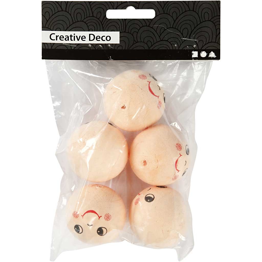 Heads, dia. 40 mm, light beige, 5 pc/ 1 pack [HOB-542401]