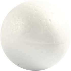 Polystyrene Balls, dia. 5 cm, white, 5 pc/ 1 pack [HOB-543040]
