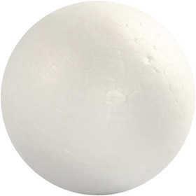 Polystyrene Balls, dia. 6 cm, white, 5 pc/ 1 pack [HOB-543060]