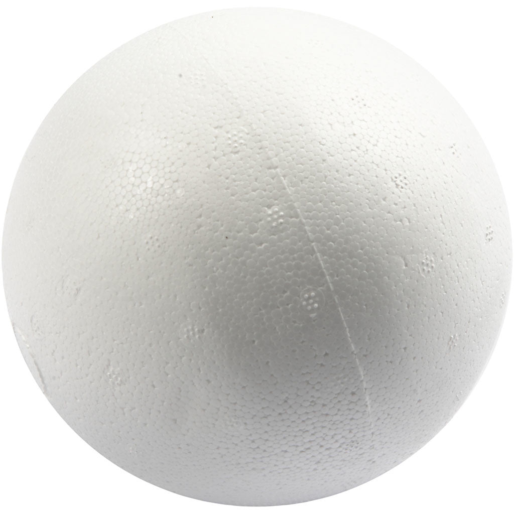 Polystyrene Balls, dia. 12 cm, white, 5 pc/ 1 pack [HOB-54313]