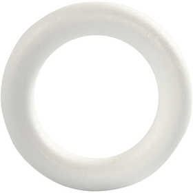 Ring, size 17 cm, thickness 30 mm, white, 1 pc [HOB-54317]