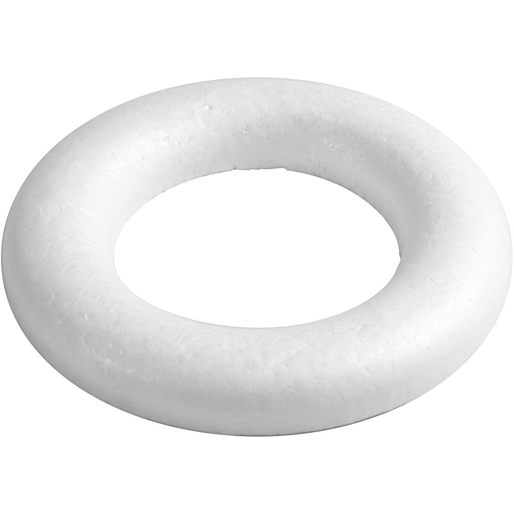 Half rounded rings, size 20 cm, thickness 25 mm, white, 1 pc [HOB-54348]