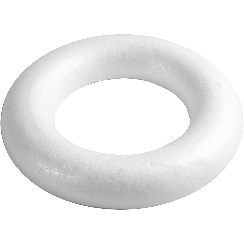 Half rounded rings, dia. 25 cm, thickness 30 mm, white, 1 pc [HOB-54349]