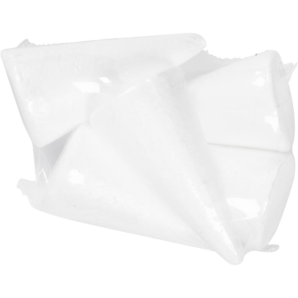 Cone, H: 11 cm, dia. 5,5 cm, white, 5 pc/ 1 pack [HOB-543580]
