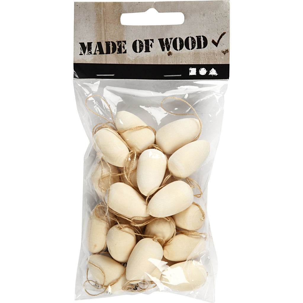 Mini Eggs, H: 25 mm, dia. 15 mm, 20 pc/ 1 bag [HOB-544191]