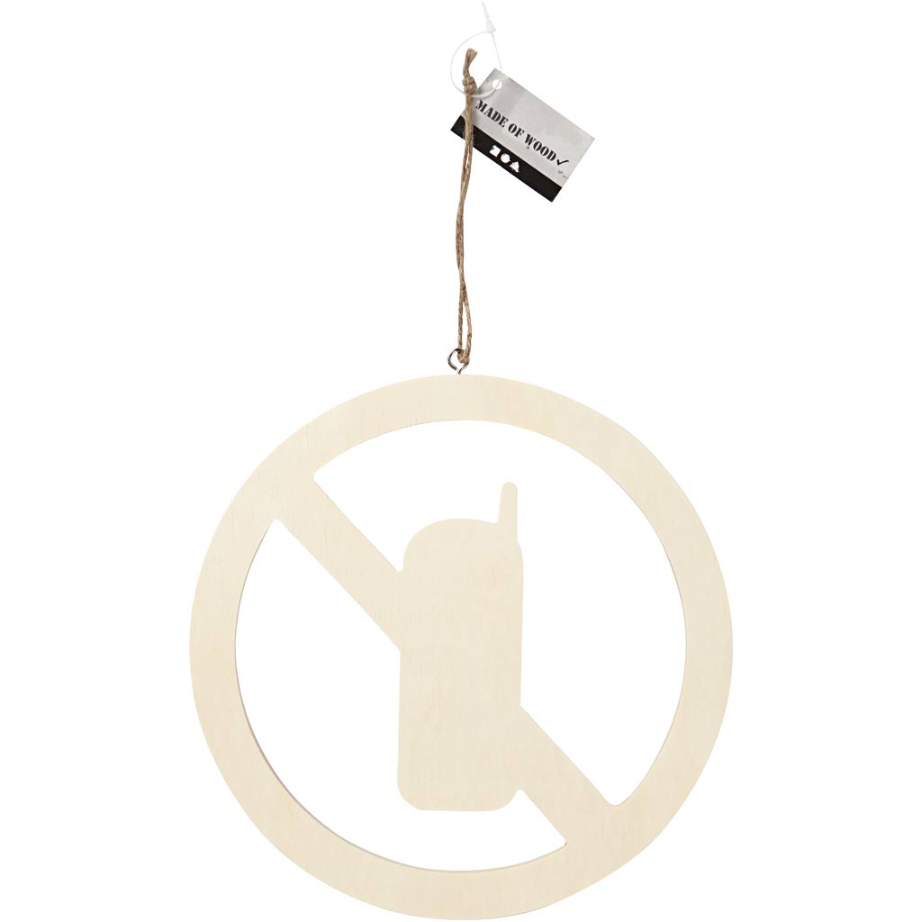 Sign, No mobile phones, size 21,3 cm, thickness 0,9 cm, 1 pc [HOB-54456]