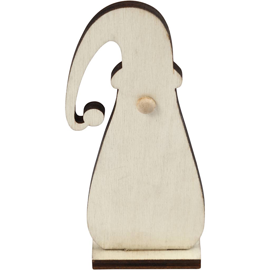 Christmas gnome, H: 10 cm, D. 1,5 cm, W: 4,5 cm, thickness 3 mm, 3 pc/ 1 pack [HOB-54467]