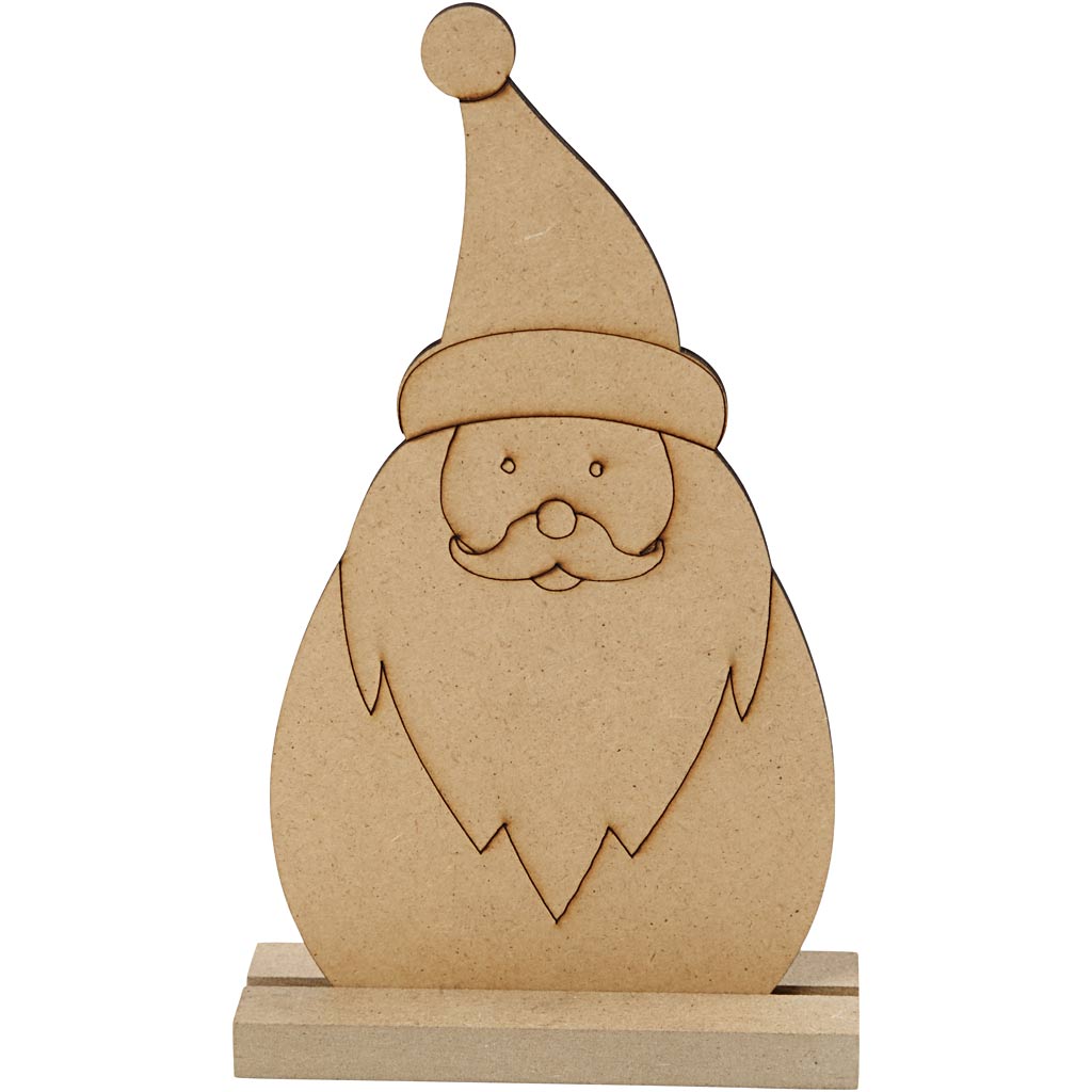 Christmas figure, Santa, H: 15 cm, D. 3 cm, W: 9 cm, thickness 3 mm, 1 pc [HOB-54469]