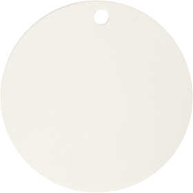 Terracotta Plate, dia. 15 cm, thickness 0,5 cm, white, 1 pc [HOB-55501]