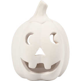 Tea Light Candle Holder, H: 9,5 cm, dia. 6,5 cm, white, 12 pc/ 1 pack [HOB-55518]