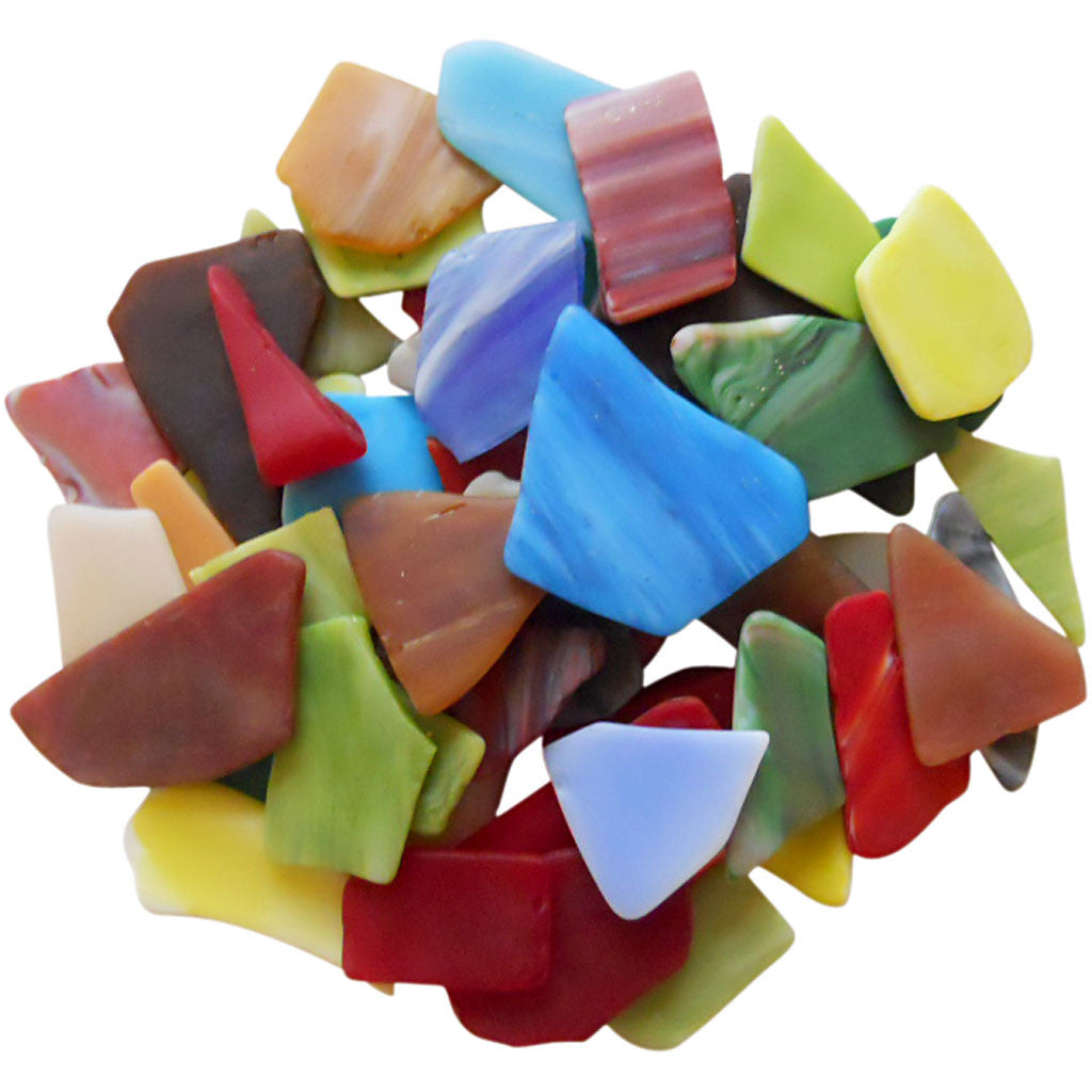 Mosaics, size 15-60 mm, thickness 5 mm, Content may vary , assorted colours, 2 kg/ 1 pack [HOB-55548]