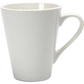 Mugs, H: 10 cm, dia. 5-8 cm, 250 ml, white, 12 pc/ 1 pack [HOB-55598]