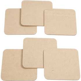 Coaster, size 10x10 cm, thickness 3 mm, 6 pc/ 1 pack [HOB-557610]