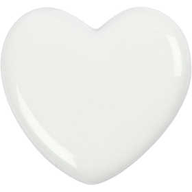 Heart, size 6,5x6,5 cm, thickness 10 mm, white, 1 pc [HOB-558500]