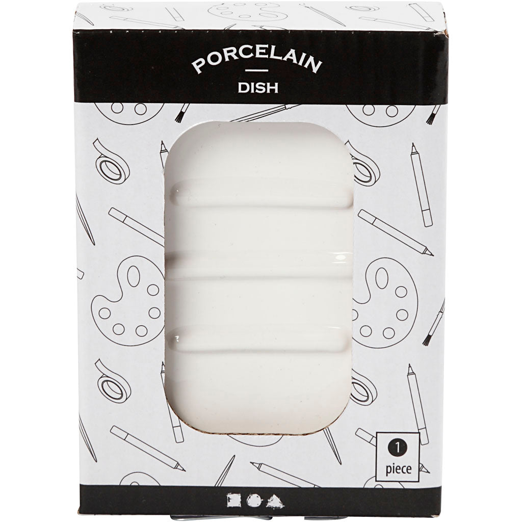 Soap dishes, H: 2,5 cm, L: 13,5 cm, W: 10 cm, white, 1 pc [HOB-558660]