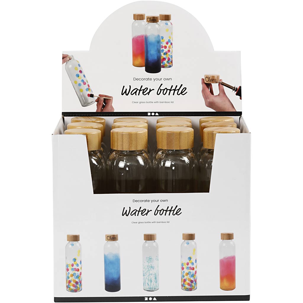 Water Bottle, H: 22 cm, dia. 6,7 cm, 500 ml, 12 pc/ 1 pack [HOB-55877]